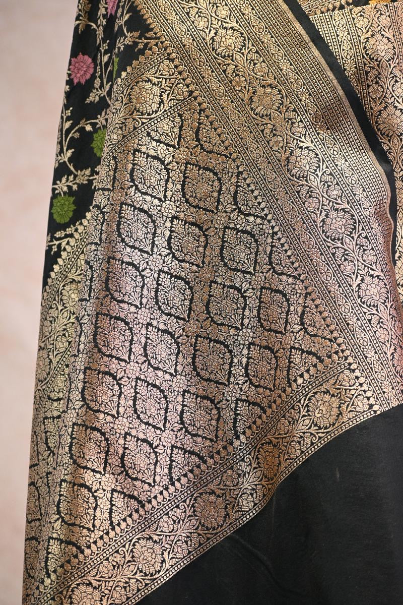Semi Kataan Silk Saree with Golden Zari