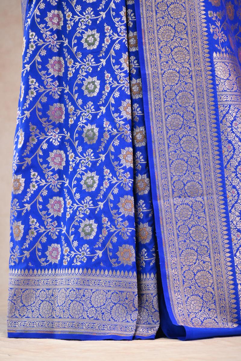 Banarasi Semi Kataan Silk Saree with Golden Zari