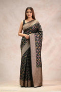 Semi Kataan Silk Saree with Golden Zari