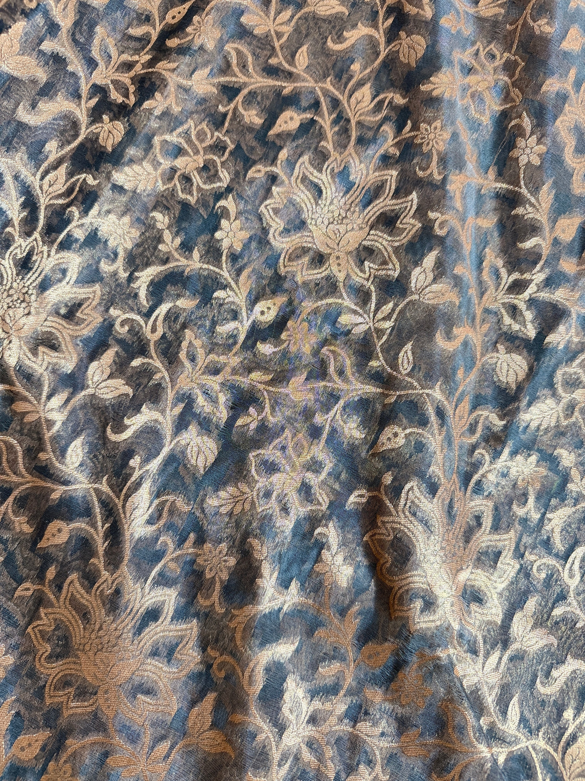 Semi Kora Silk with Multi meena border