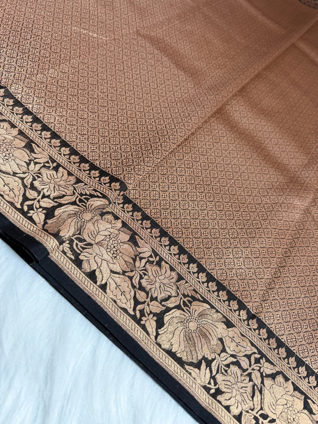 Semi Kora Silk with Multi meena border