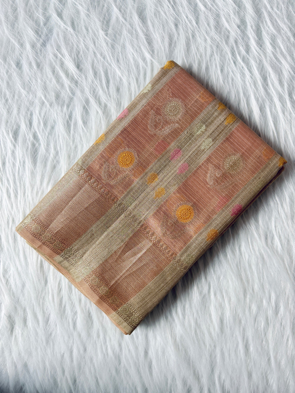 Banarasi Kora Elegant Patti (Stripe) Weaving