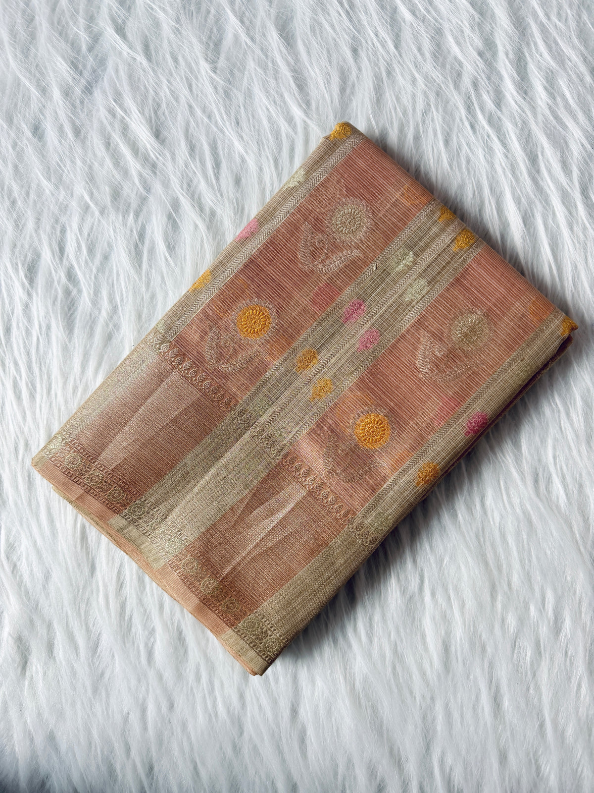 Banarasi Kora Elegant Patti (Stripe) Weaving
