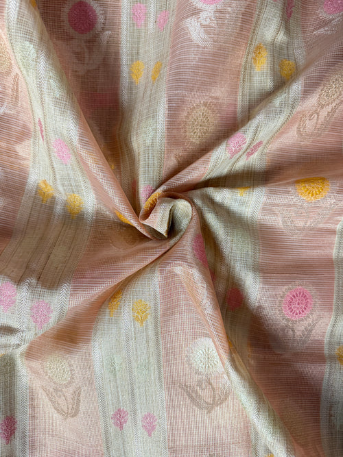 Banarasi Kora Elegant Patti (Stripe) Weaving