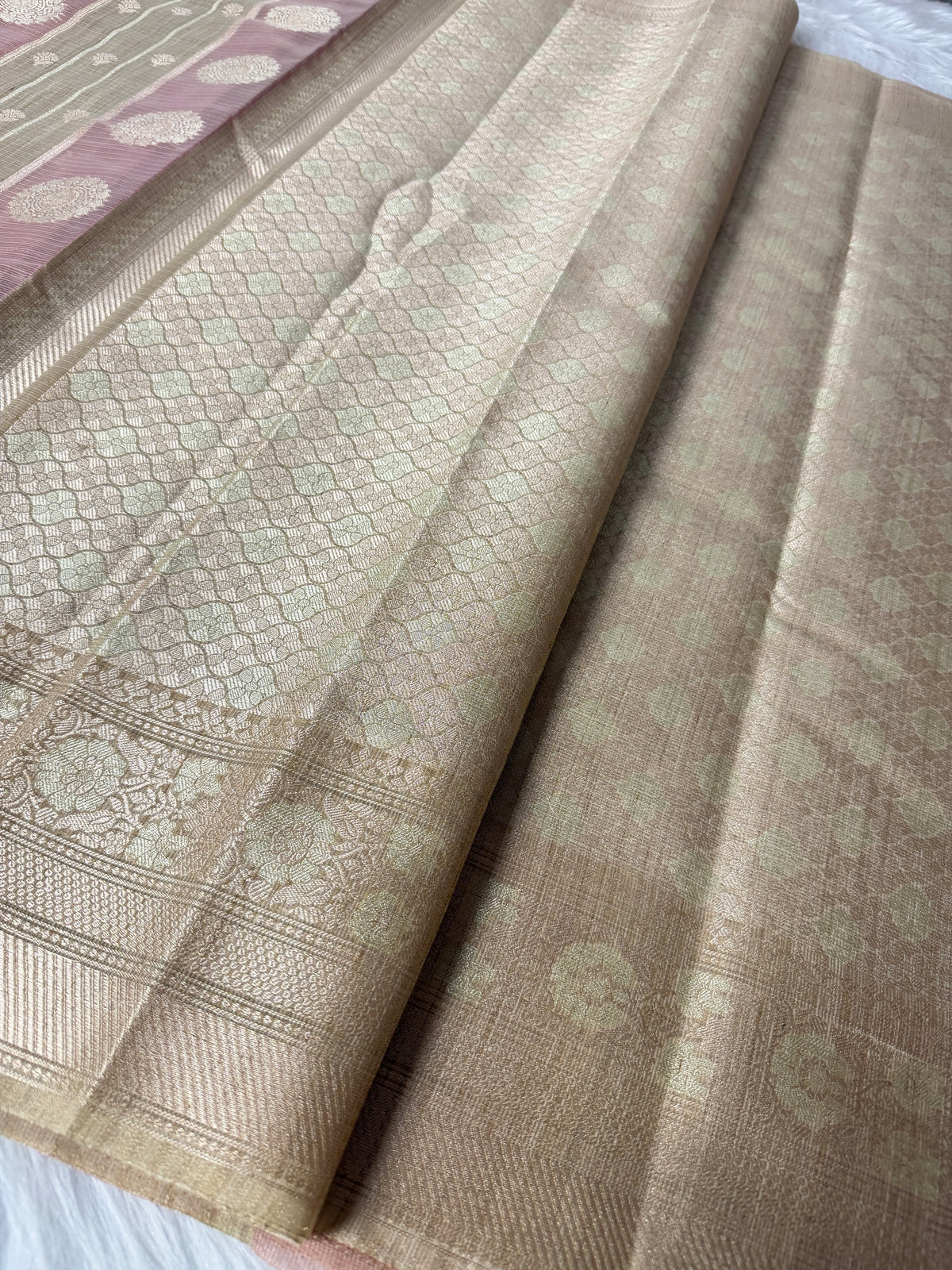 Banarasi Kora Elegant Patti (Stripe) Weaving