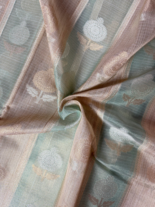 Banarasi Kora Elegant Patti (Stripe) Weaving