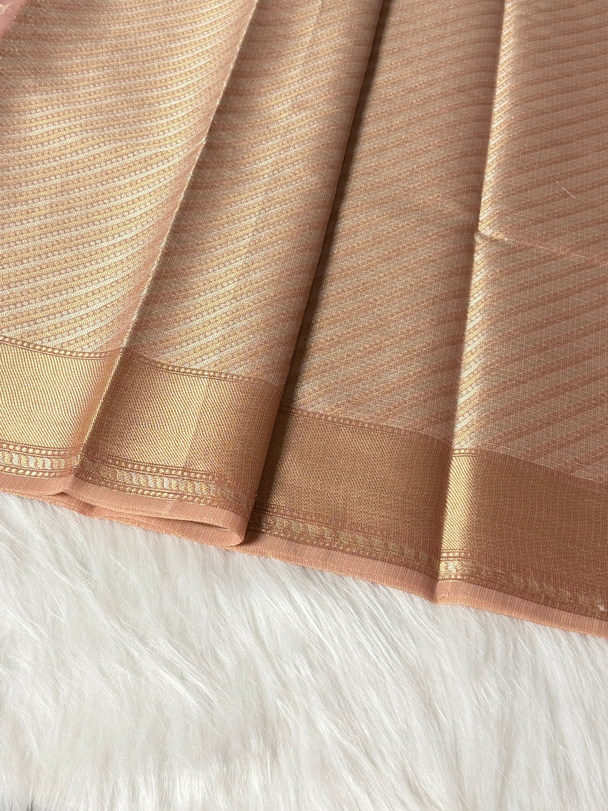 Pink Kora Tissue Banarasi Saree with Traditional Pallu
