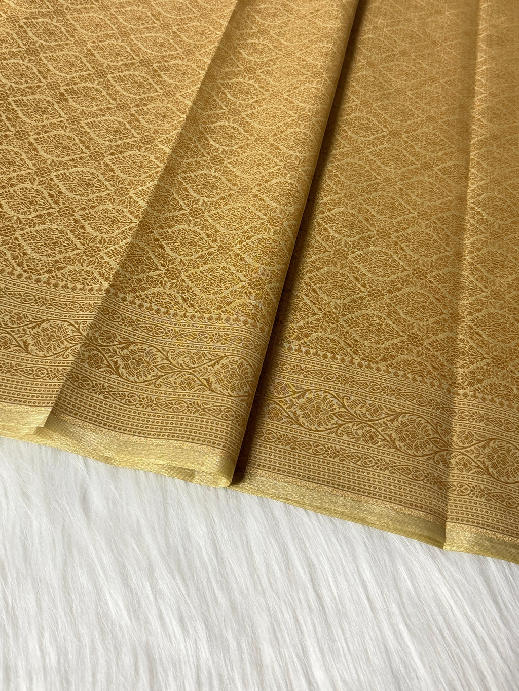 Pista Colour Kora Tissue Banarasi Saree