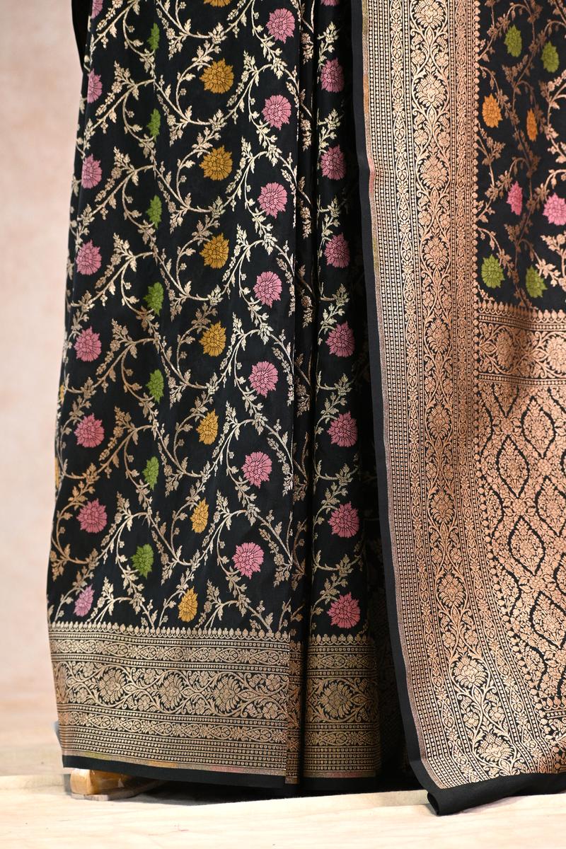 Semi Kataan Silk Saree with Golden Zari